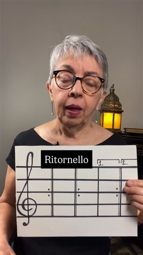 O ritornello é um sinal que indica a repetição de um trecho musical. Quando ele aparece com os dois pontinhos à esquerda da barra dupla, quer dizer que deve-se repetir todo o trecho desde o início. Quando um trecho está entre dois sinais de repetição, um com os dois pontinhos à direita da barra dupla e o outro à esquerda da barra dupla, deve-se igualmente repetir todo o trecho. Entretanto, se antes da segunda barra dupla houver uma indicação de 1a casa e 2a casa, toque da primeira vez incluindo 