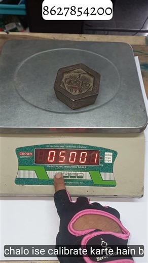 Crown weighing machine 30kgs calibration