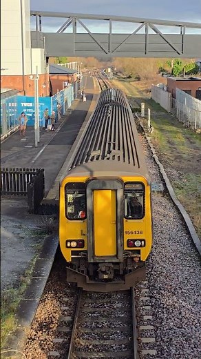 Unusual view of Class 156 as it leaves Eaglescliffe with the 1056 from Saltburn on 31 December 2025