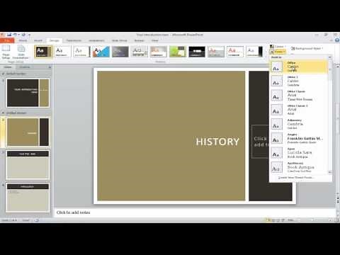 How to apply a theme to PowerPoint presentation