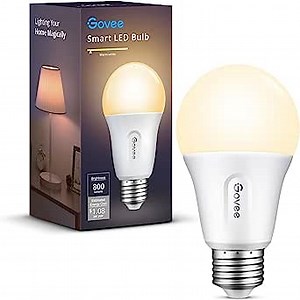 Govee Smart Light Bulbs, Wi-Fi and Bluetooth Light Bulbs, Works with Alexa & Google Assistant, 9W 60W Equivalent Dimmable LED Light Bulbs, 2700K Soft Warm White LED Bulbs, No Hub Required, 1 Pack
