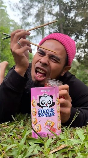 How To Eat Hello Panda 🍓🐼 #camping #survival #snack #outdoors