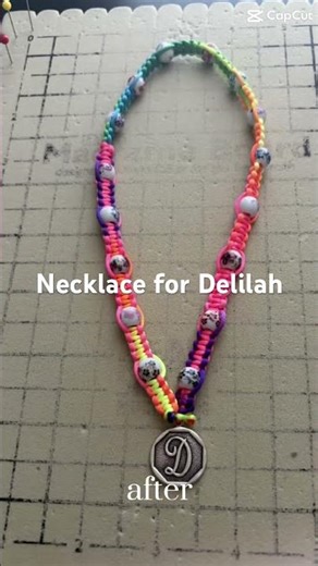 Macrame cord necklace for dog