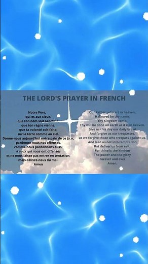 The Lord's Prayer in French