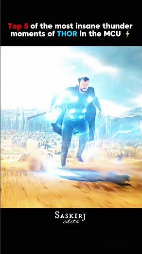 5 of the most insane thunder/lightning moments of Thor in the MCU ☠️⚡️#thor #marvel