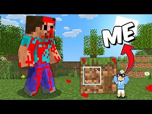 I Built a HOUSE on a BLOCK to Hide From GIANT STEVE in Minecraft