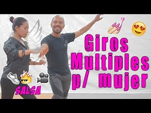 Salsa in Spanish | Tutorial: Turns and Figure 8s - Multiple Spins || Dance On Fire 👟🔥