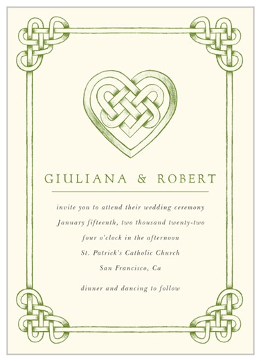 Celtic knot wedding invitations | Honestweddingadvice.com