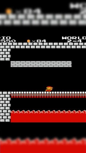 Super Mario Bros Level 2-4 Castle Complete 🔥 | Bowser Boss Fight 😳🍄#mariobros #nintendo #nes