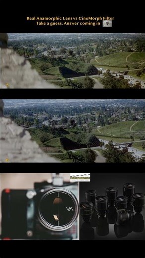 Real anamorphic lens vs CineMorph Filter. Can’t always tell. #filmmaking #anamorphic #cinematography