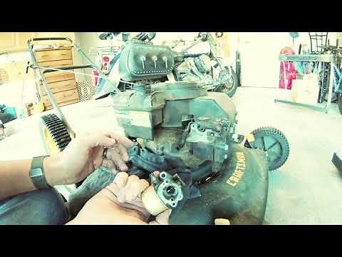 How to: Briggs and Stratton Quantum 6 HP Carb Replacement on Free Mower!