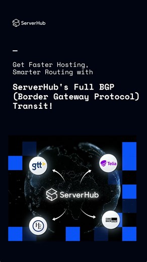 Get Faster Hosting, Smarter Routing with ServerHub's Full BGP (Border Gateway Protocol) Transit!
