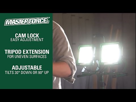 Masterforce® 20000 Lumen Dual-Head LED Tripod Work Light