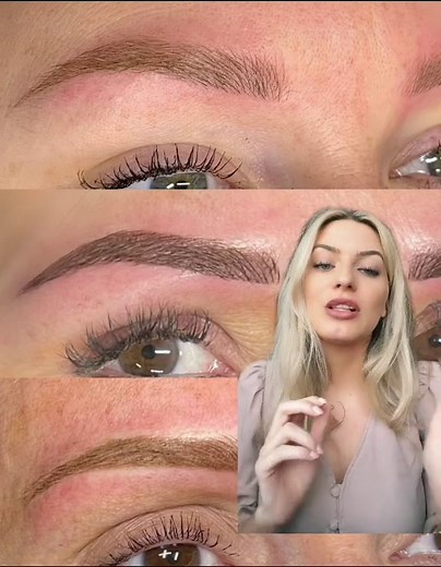 Microblading vs powder brows 🤯 #powderbrows #shading #pmu #pmueyebrows #pmubrows #spmueyebrows #spmubrows #microblading