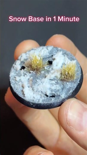 Quick and easy snow base for your warhammer Miniature❄️☃️ #warhammer #warhammer40k