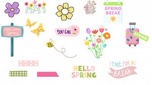 Digital Stickers, Spring, Teacher Planner, Google Slides, Fun