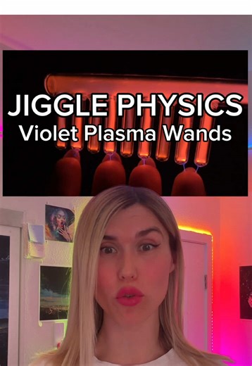 Have you ever felt a plasma wand before? It's like mini lightning. #violetray #plasmawand #voltage #jigglephysics
