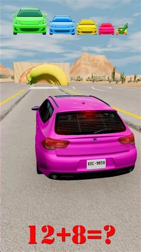 Big & Small Cars vs Giant Bananas! 🍌🚗