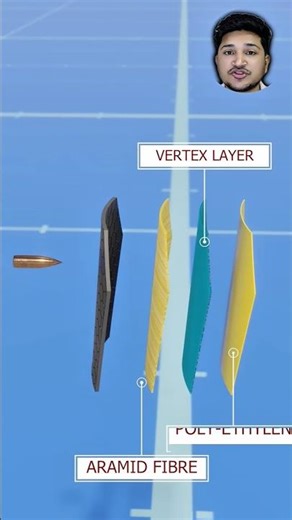 4 LAYERS That STOP a BULLET (3D Science) #shorts