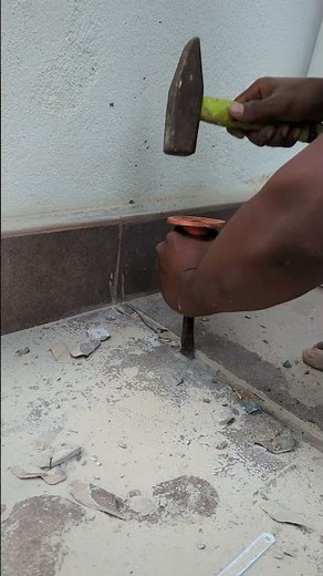 Concrete Cutting by Hammer and Chisel | Old-School Construction Technique