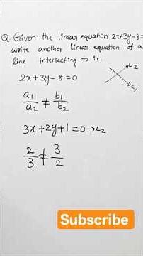 Pair of Linear Equations in 2 Variables| #class10mathstelugu #shorts #maths