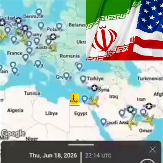 ALERT: In a significant development, the United States under President Trump has rapidly increased its military presence near Iran over the past few days, fielding one of the largest buildups in recent years with aircraft including F-16s, F-35s, F-22s, E-3 AWACS, and F-15s.