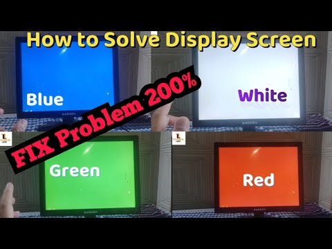 how to solve laptop display Red/Green/Blue/White/Black Screen problem| How to Fix Laptop GreenScreen