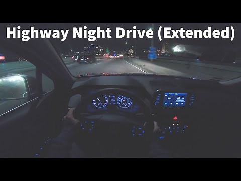 1 Hour Highway Night Driving for Sleep, ASMR, Relaxing (Extended Version)