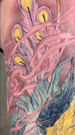 Colorful phoenix tattoo by tattooartist_jing