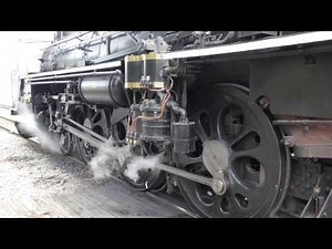 蒸気機関車の空気圧縮機動作