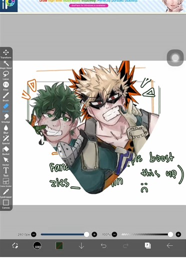 Incredible Fanart of Bakugo and Deku from MHA