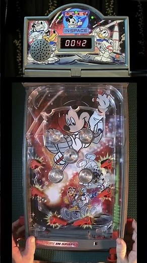 Mickey Mouse in Space 🚀 Old Pinball Toy