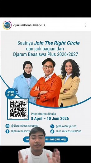 BEASISWA DJARUM PLUS 2026 TELAH DIBUKA