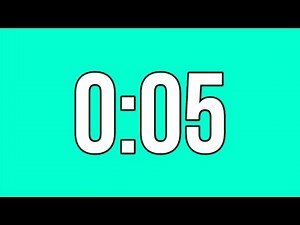 5 SECONDS COUNTDOWN TIMER WITH GREEN SCREEN BACKGROUND