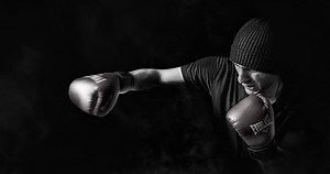4K Black and White Boxing Action Rare Gallery wallpaper