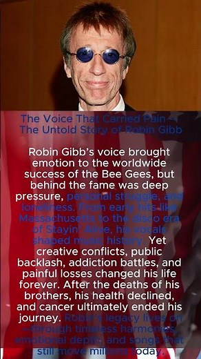 The Voice That Carried Pain — The Untold Story of Robin Gibb