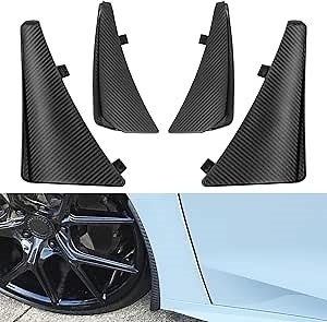 Sulokiy Extended Front Rear Splash Guards Mud Flaps Compatible with for 2020-2025 Chevy Corvette C8 Stingary Z51 Convertible/HTC Wheels Mudguards Mudflap Fender Replacement for 84263453 84263457