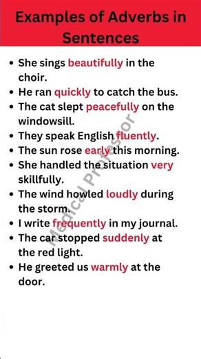 Examples of Adverbs in Sentences | Adverbs in Sentences #spokenenglish