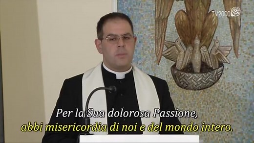 Le TRE del pomeriggio: L'ORA della DIVINA MISERICORDIA. Oggi 16 aprile: II DOMENICA di PASQUA o della DIVINA MISERICORDIA. Eterno Padre, io Ti offro il Corpo, il Sangue, l'Anima e la Divinità del Tuo dilettissimo Figlio e Signore Nostro Gesù Cristo, in espiazione dei nostri peccati e di quelli del mondo intero. Per la Sua dolorosa Passione, abbi misericordia di noi e del mondo intero. Santo Dio, Santo Forte, Santo Immortale, abbi pietà di noi e del mondo intero. O Sangue e Acqua, che scaturisti 