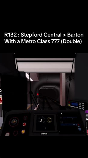 Doing the route R132 with a Metro Class 777 (Double) on Stepford County Railway #scr #roblox #train #game #metro