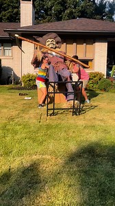 10K views · 127 reactions | Twelve foot scarecrow ☑️ Creepy dolls swinging ☑️ Enormous skeleton ☑️ Halloween spirit ☑️☑️ Meg and Bridget do the most at their Louisville house! I was walking by at Seneca Park and saw them setting up! They are still putting up more! #halloween #louisville | Susanne Horgan WLKY | Facebook