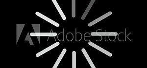 Loading symbol in the form of white blinking lines on a black background