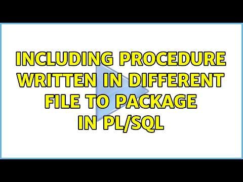 Including procedure written in different file to package in PL/SQL