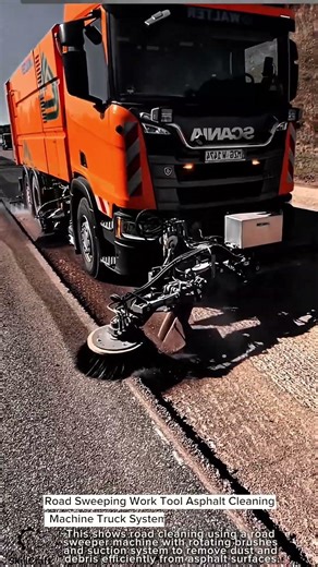 Road Sweeping Work Tool Asphalt Cleaning Machine Truck System #worktool