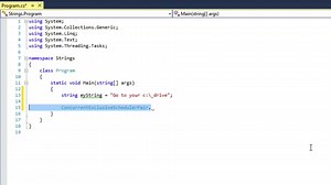 C# Fundamentals for Absolute Beginners: (13) Working with Strings