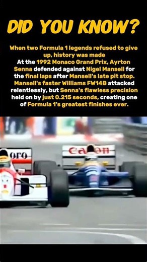 When two Formula 1 legends refused to give up, history was made. #history #formula1 #f1 #shorts