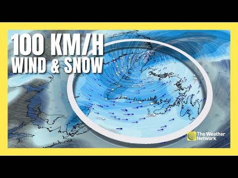 Major Winter System Brings 100 km/h Winds and Snow to the East Coast | #forecast