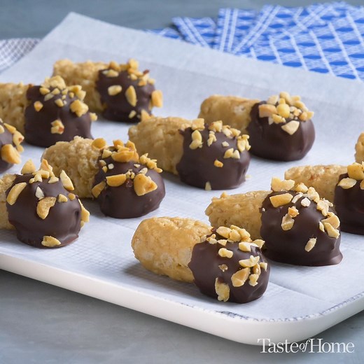 53K views · 301 reactions | Everyone in the family will love making these! Get the recipe for Peanut Butter Logs: https://trib.al/dwXq5l8 | Taste of Home | Facebook