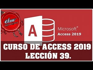 CURSO DE ACCESS 2019 - LECCIÓN 39 EXPORTACION DE HTML