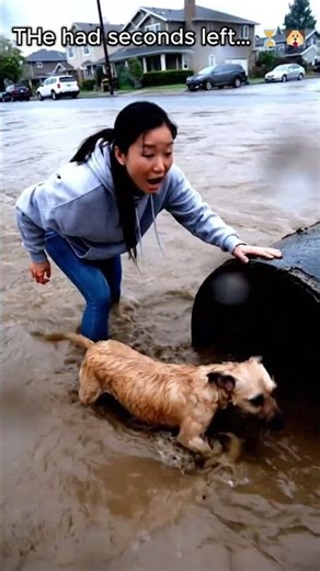 He Was About to Be Pulled Under… Watch This 😳🐶